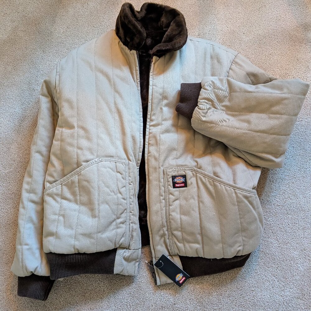 Supreme Dickies Reversible Quilted Faux Fur Jacket XL
